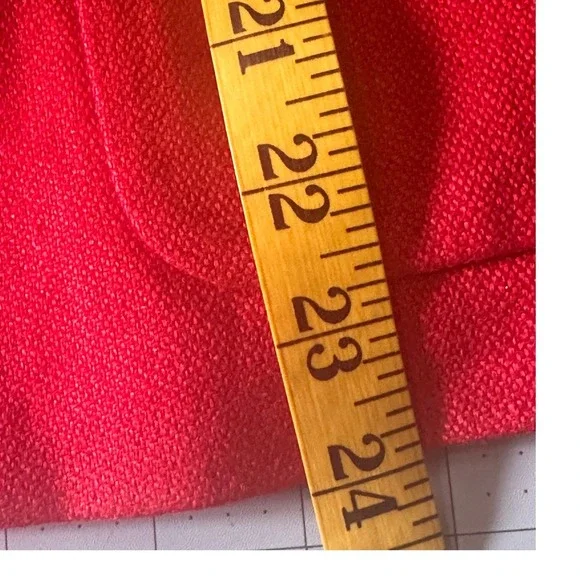 Lauren Ralph Lauren Blazer SZ16 Red Linen Nautical Gold Button Bullion Crest - Picture 14 of 15